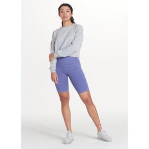 Lole Women's Dusk Purple High Waisted Pocketed‎ Bike Shorts Small